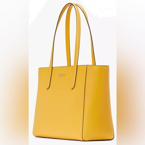 Kate Spade Yellow Gold Fall Staci Medium Tote Bag Purse - Picture 10 of 14